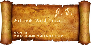 Jelinek Valéria névjegykártya